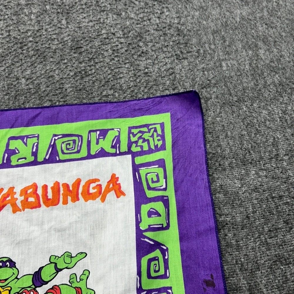 1990 Teenage Mutant Ninja Turtles Surfing Cowabunga Bandanna Handkerchief